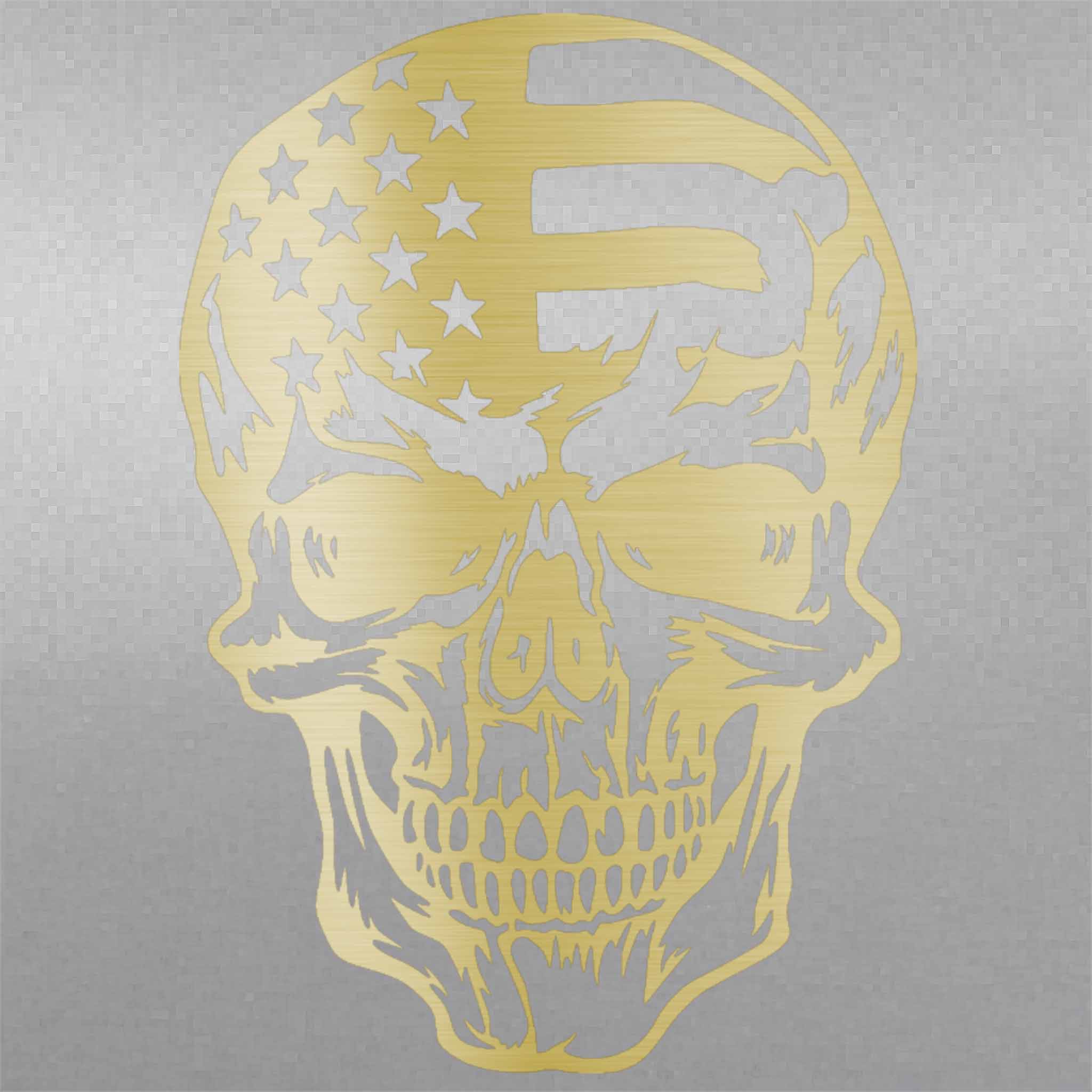 Patriotic Skull Steel Metal Wall Decor - Throttle Society
